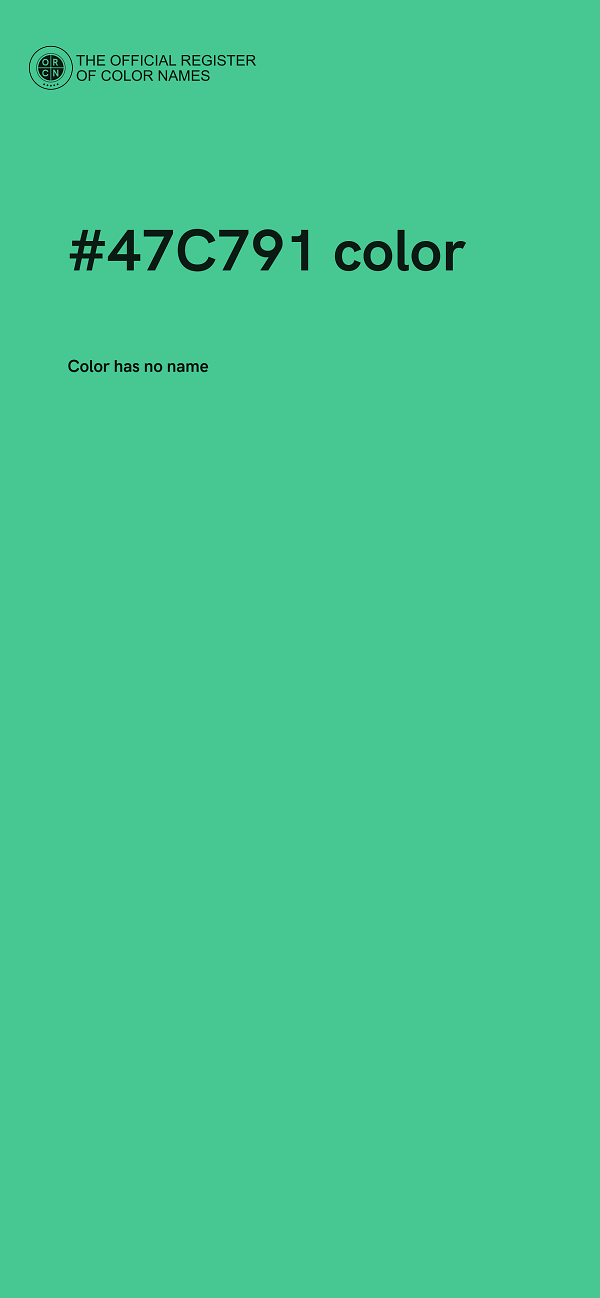 #47C791 color image