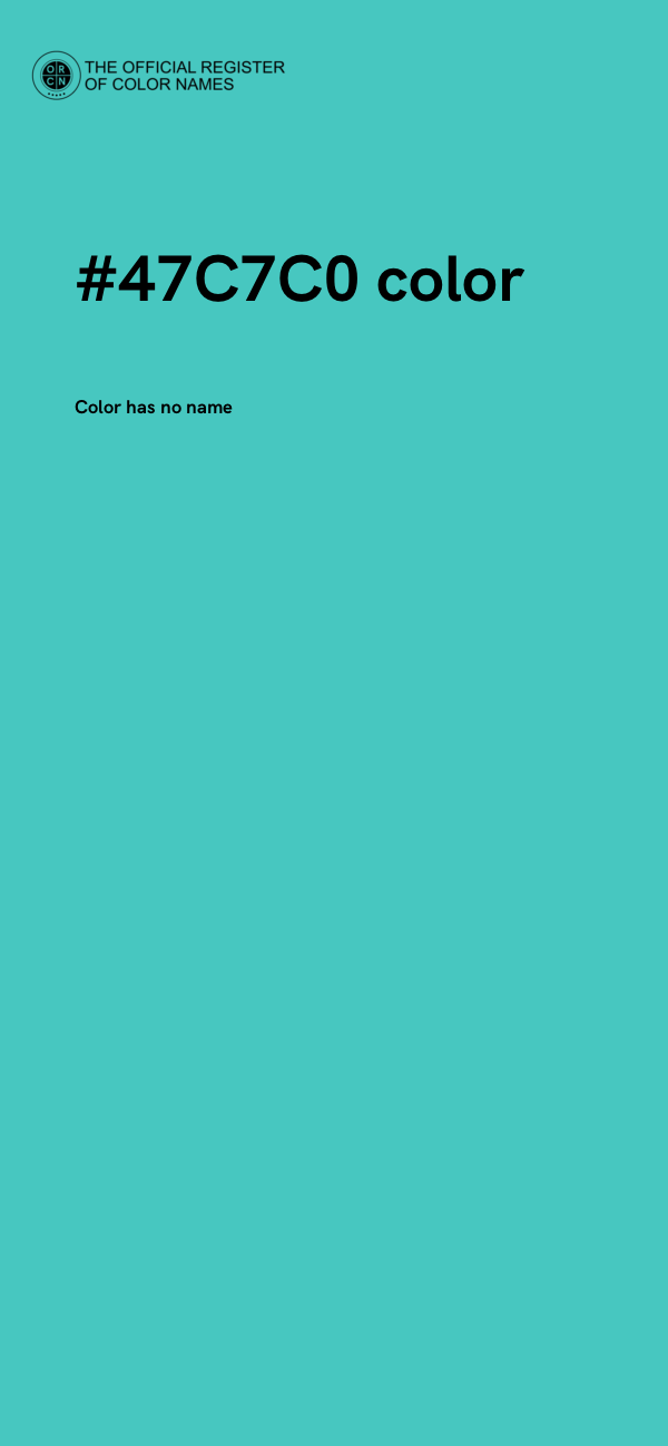 #47C7C0 color image