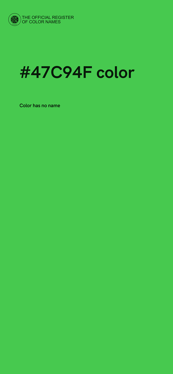 #47C94F color image