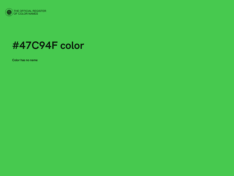 #47C94F color image
