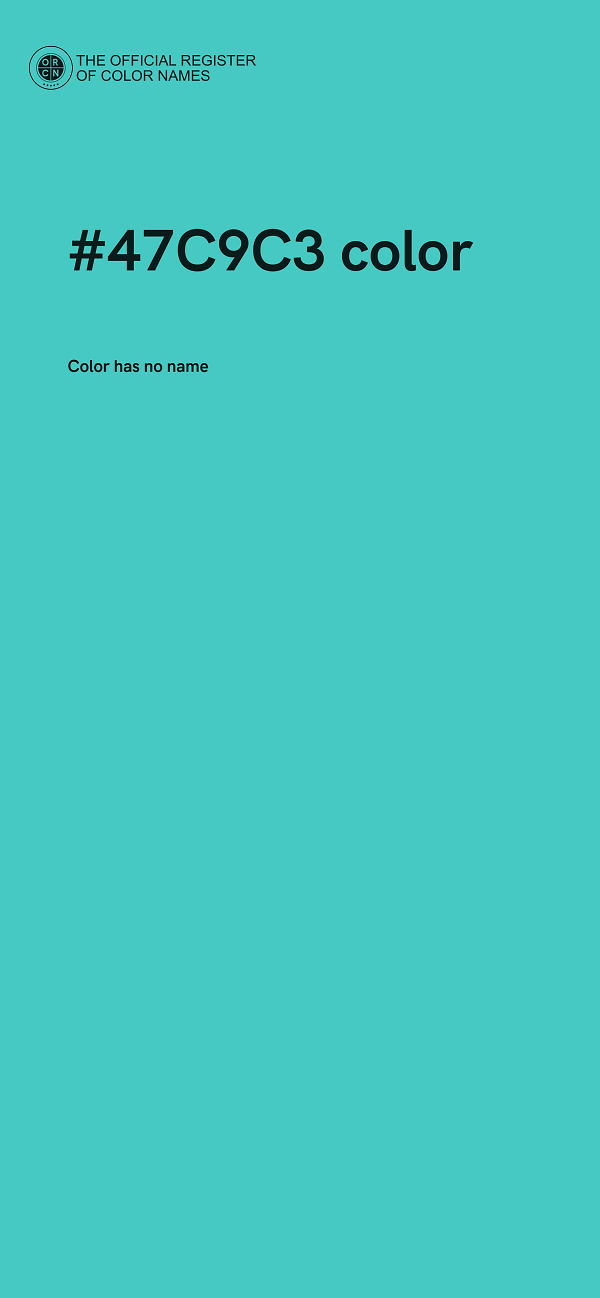 #47C9C3 color image