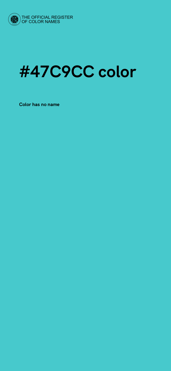 #47C9CC color image