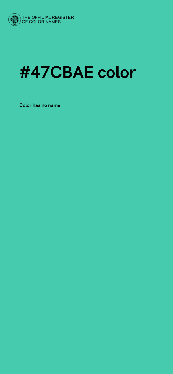 #47CBAE color image