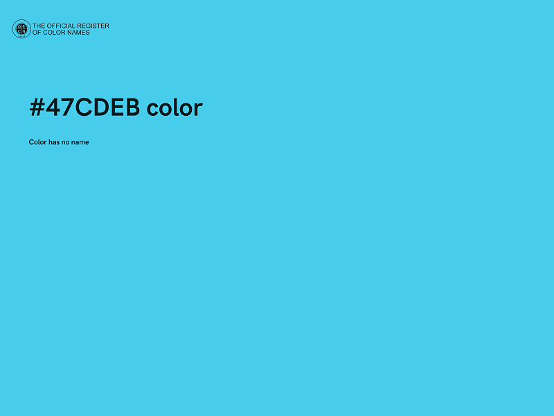 #47CDEB color image