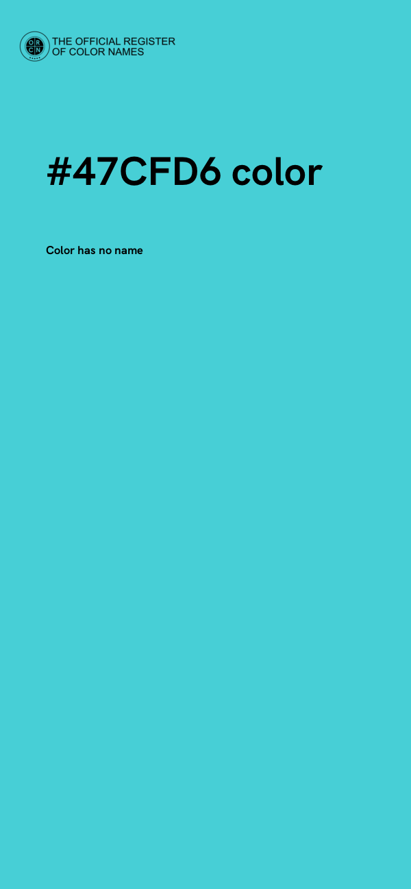 #47CFD6 color image