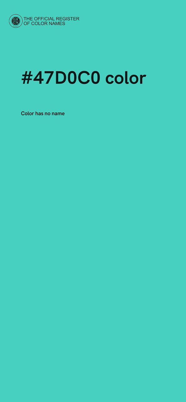 #47D0C0 color image