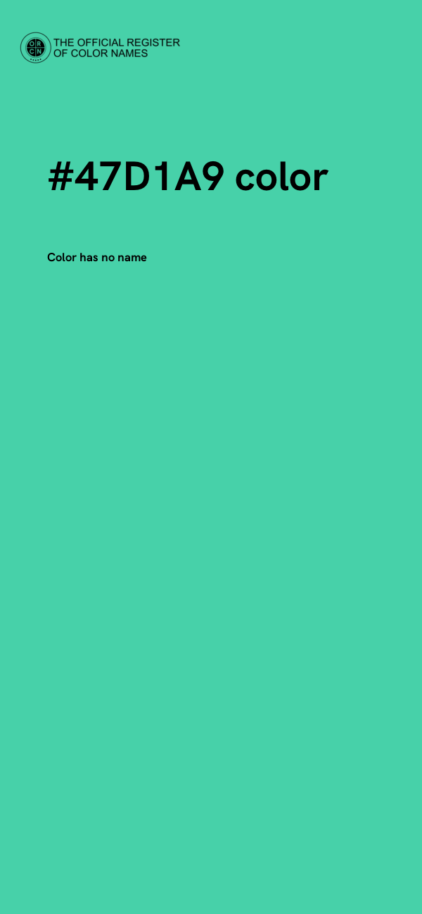 #47D1A9 color image