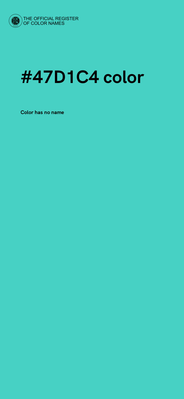#47D1C4 color image