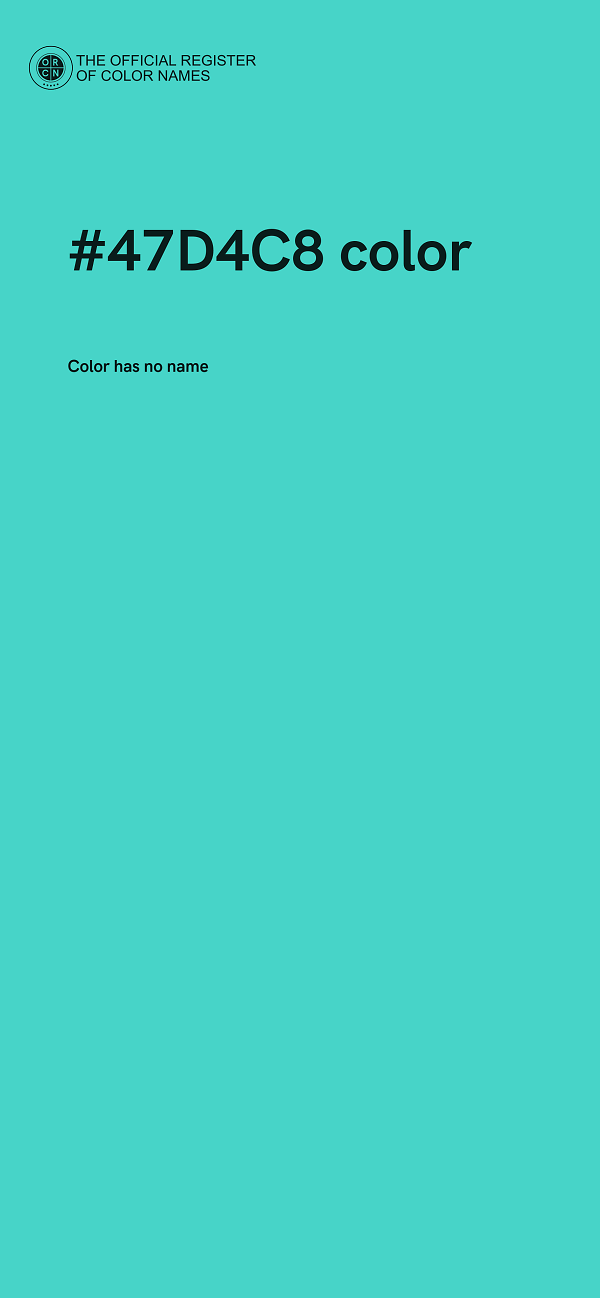 #47D4C8 color image