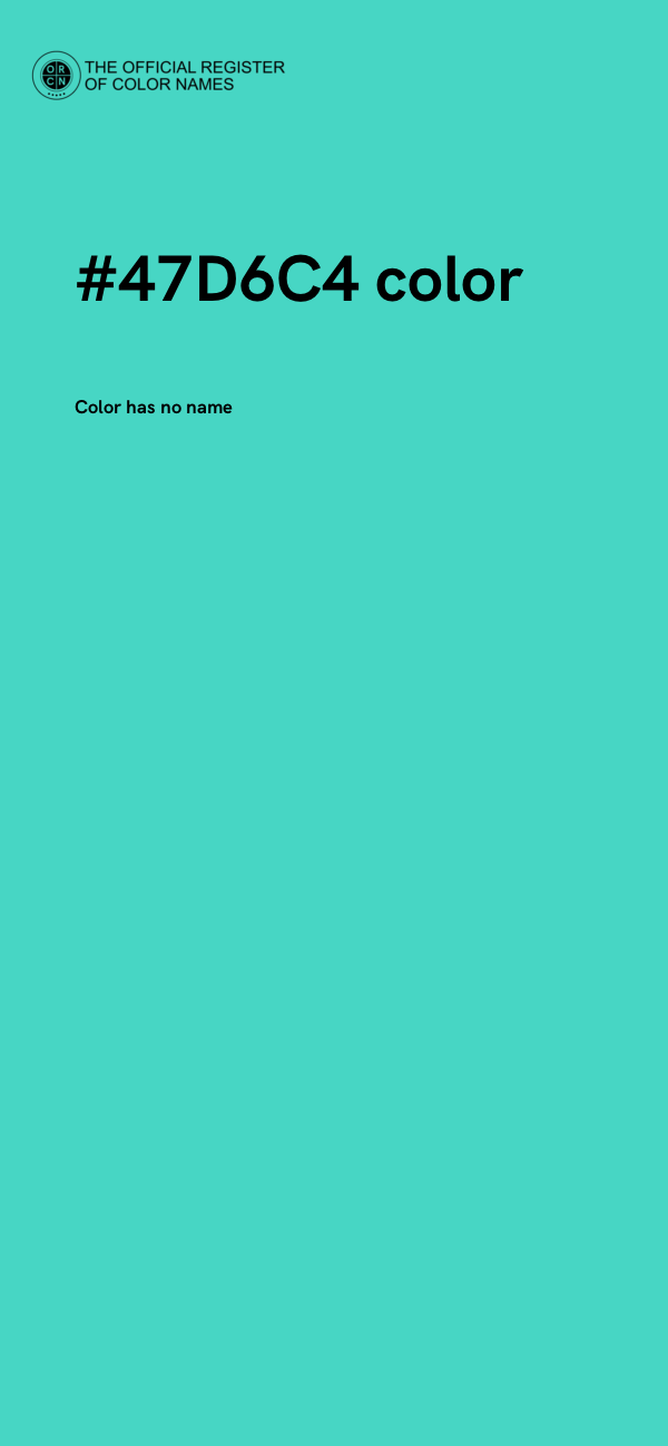 #47D6C4 color image