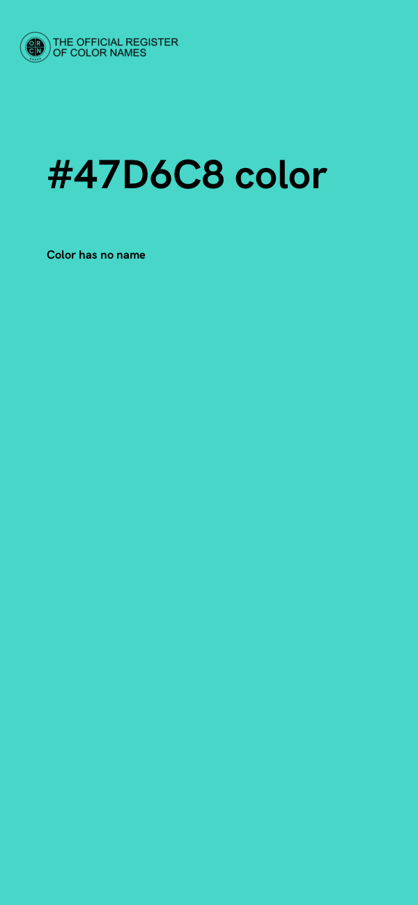 #47D6C8 color image