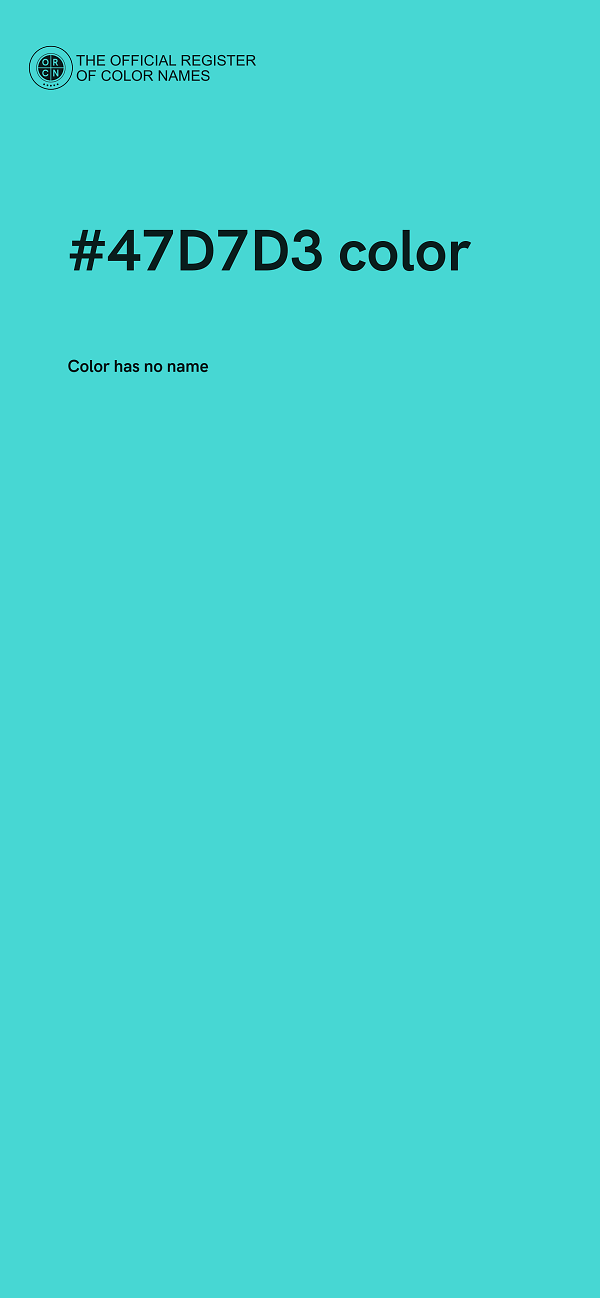 #47D7D3 color image