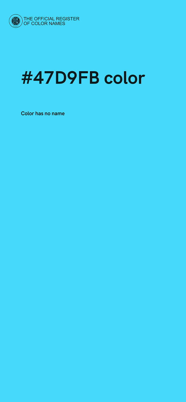 #47D9FB color image