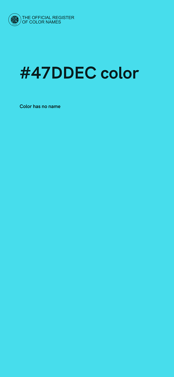 #47DDEC color image