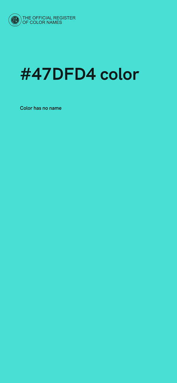 #47DFD4 color image