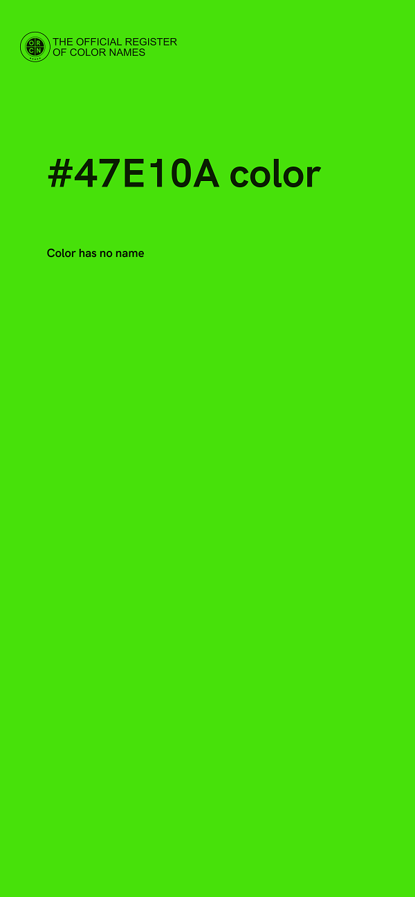 #47E10A color image