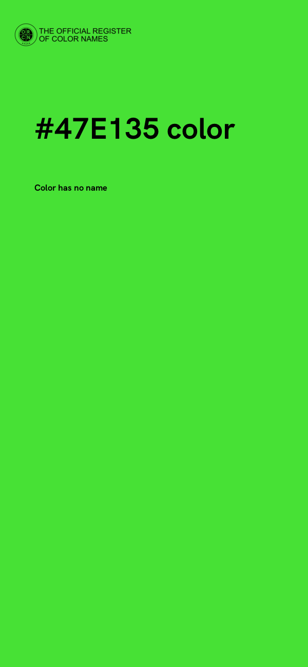 #47E135 color image