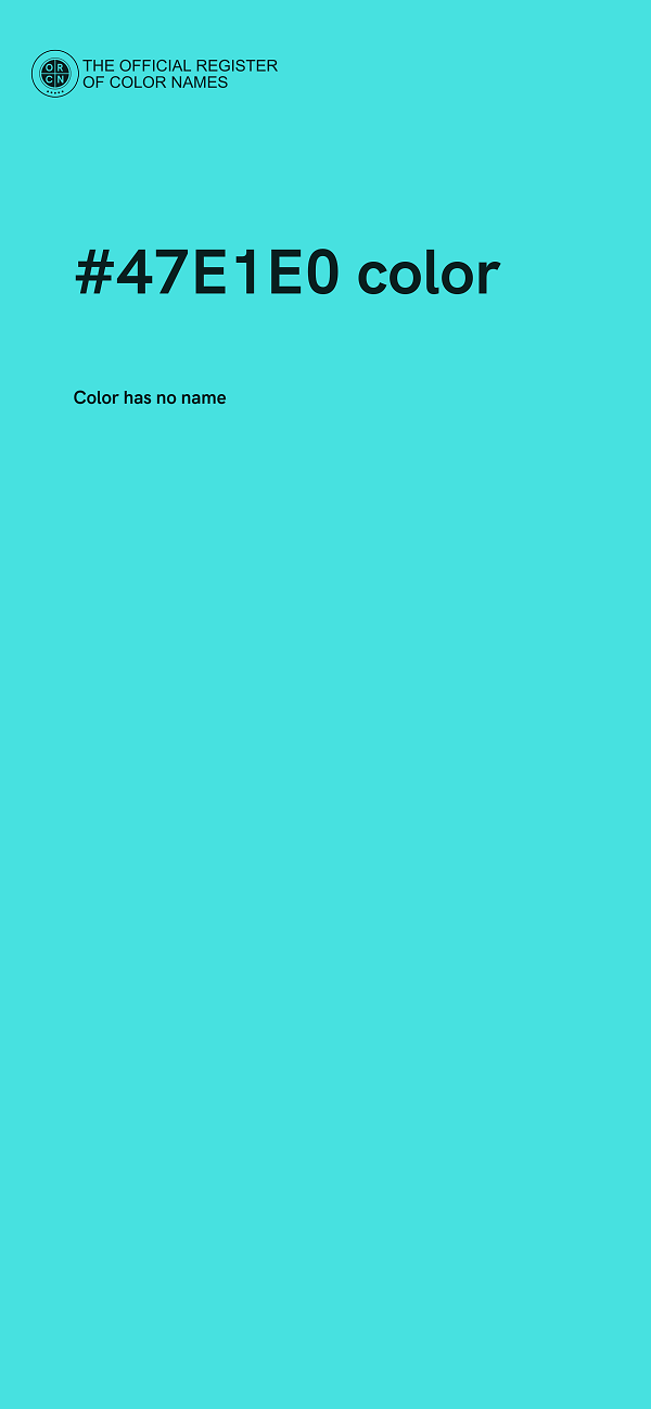 #47E1E0 color image