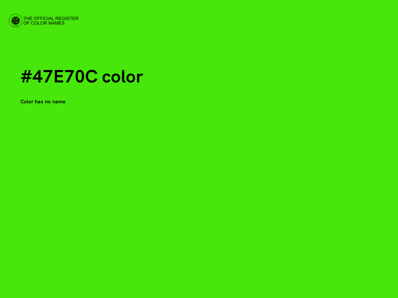 #47E70C color image