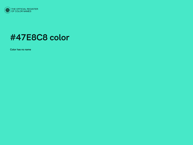 #47E8C8 color image
