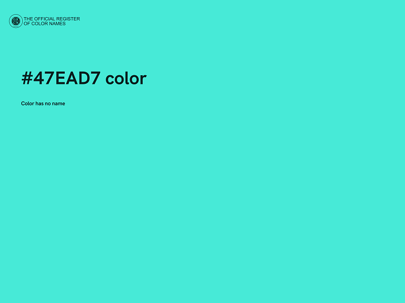 #47EAD7 color image