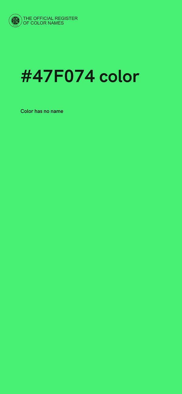 #47F074 color image