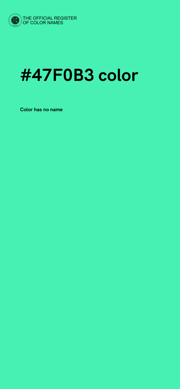#47F0B3 color image