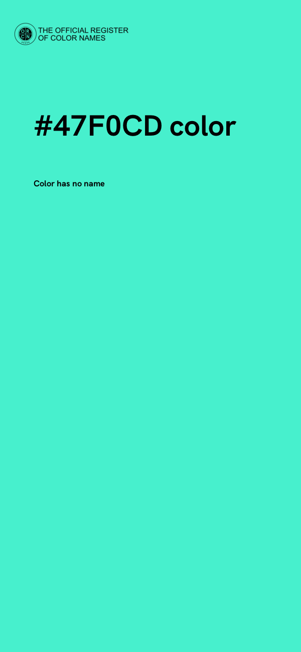 #47F0CD color image