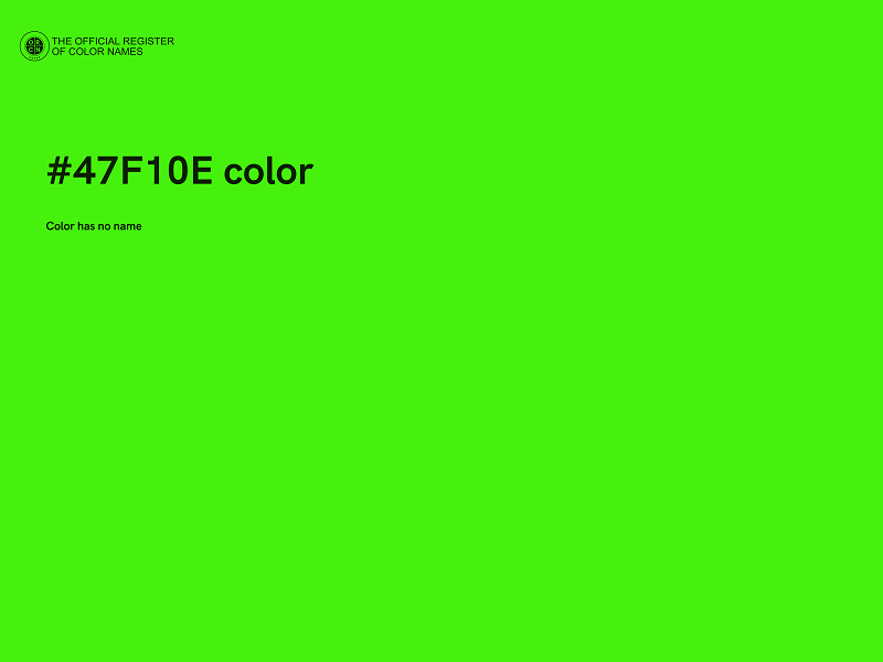 #47F10E color image
