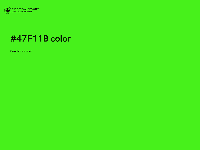 #47F11B color image