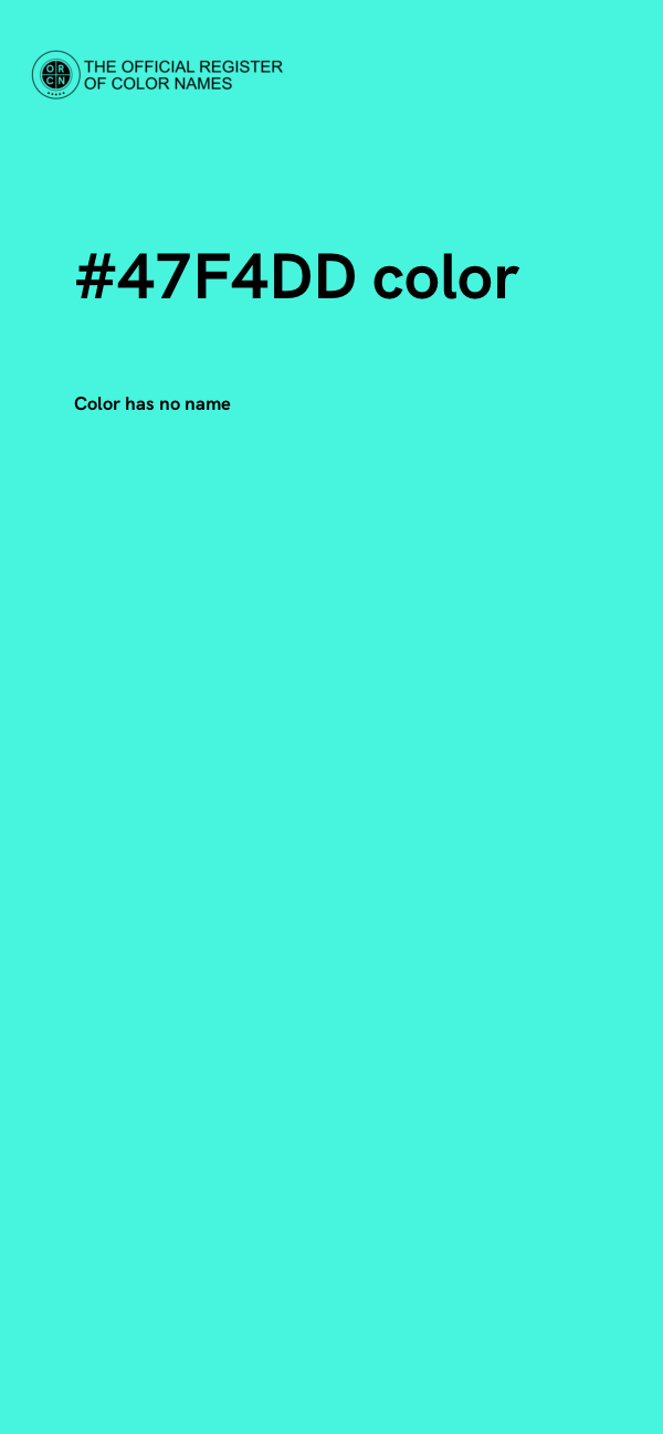 #47F4DD color image