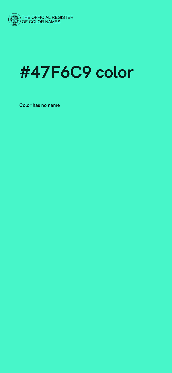 #47F6C9 color image
