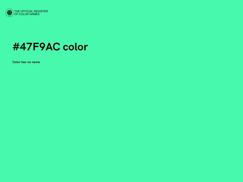 #47F9AC color image