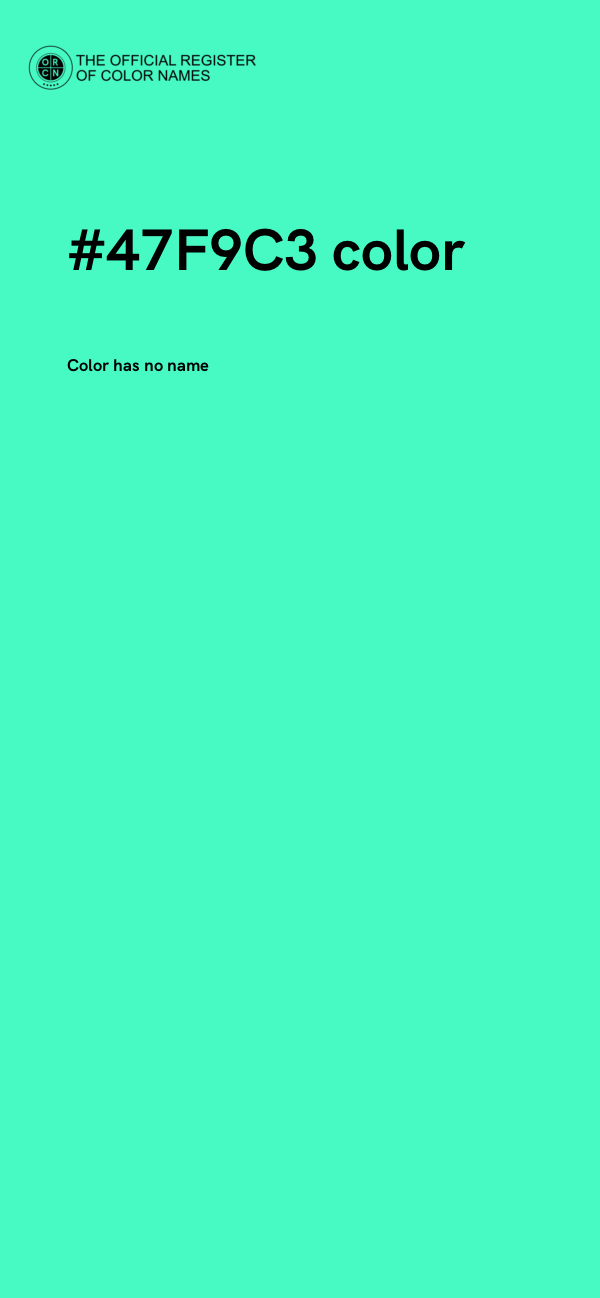 #47F9C3 color image