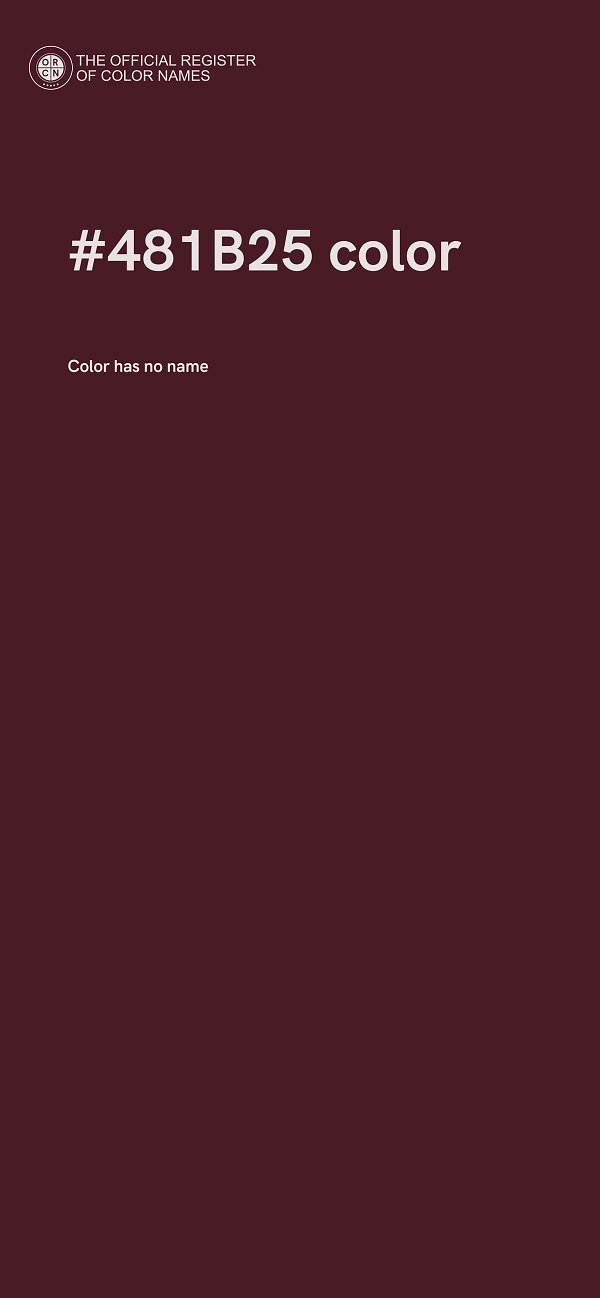 #481B25 color image