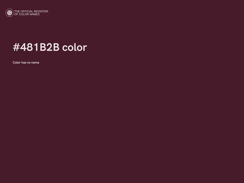 #481B2B color image