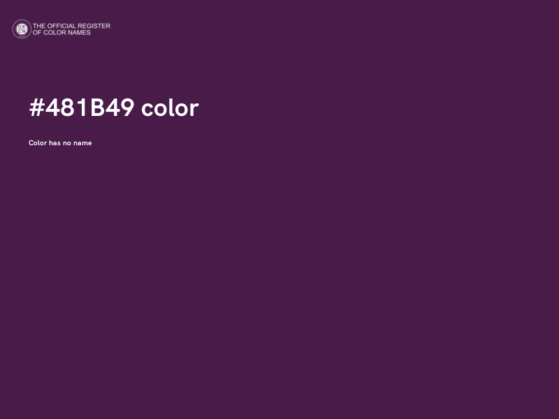 #481B49 color image
