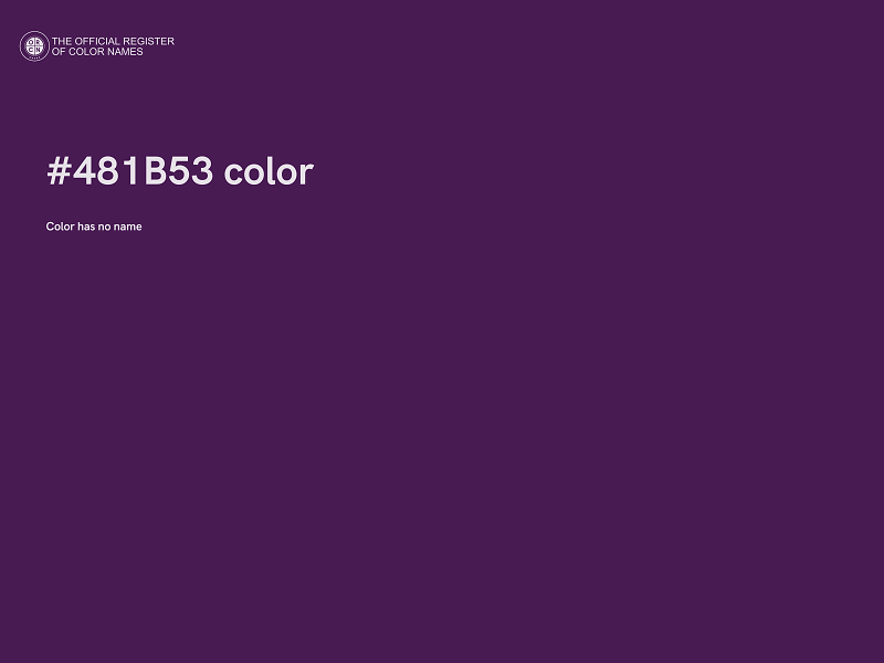 #481B53 color image