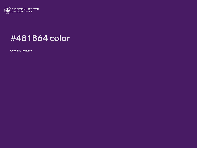 #481B64 color image