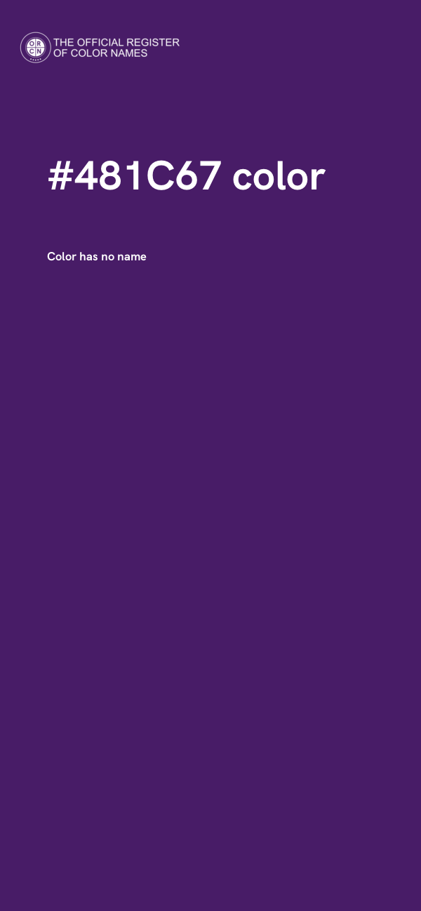 #481C67 color image