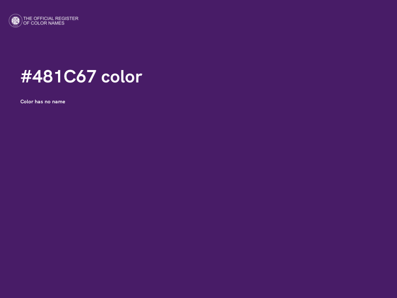 #481C67 color image