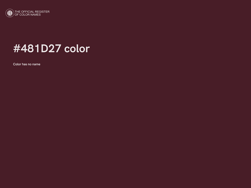 #481D27 color image