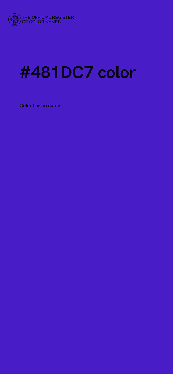#481DC7 color image