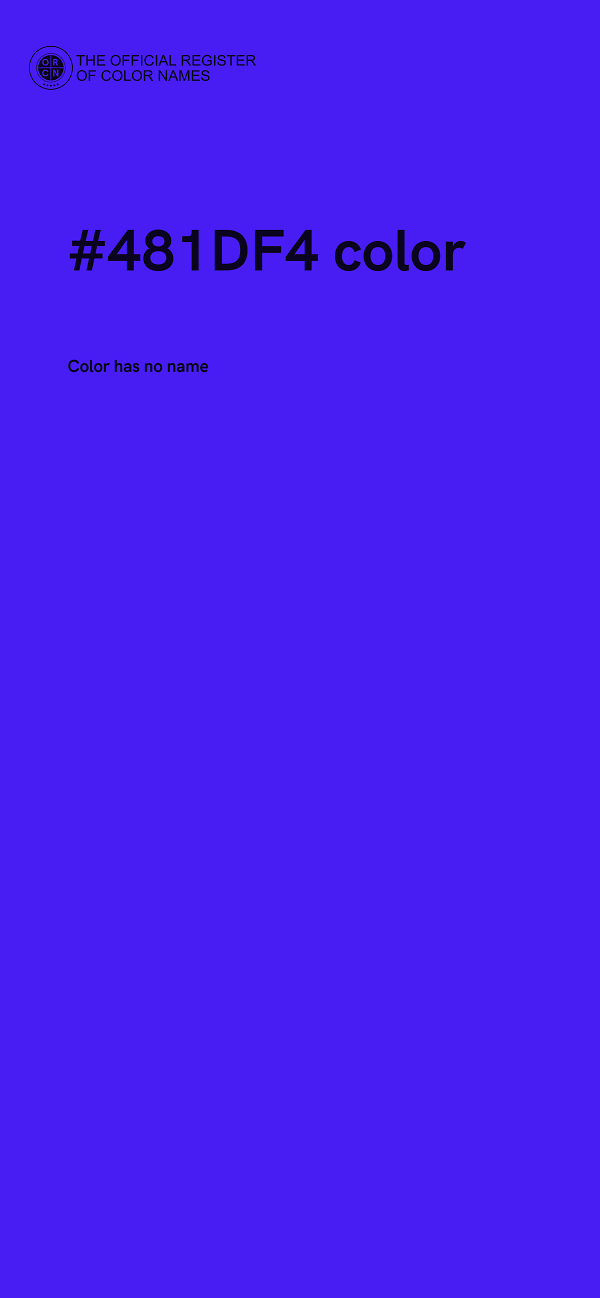 #481DF4 color image