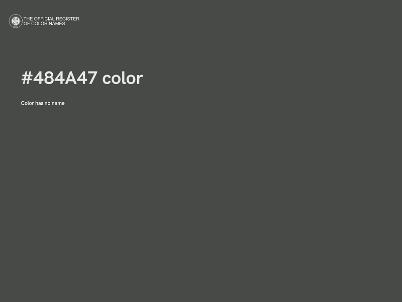 #484A47 color image