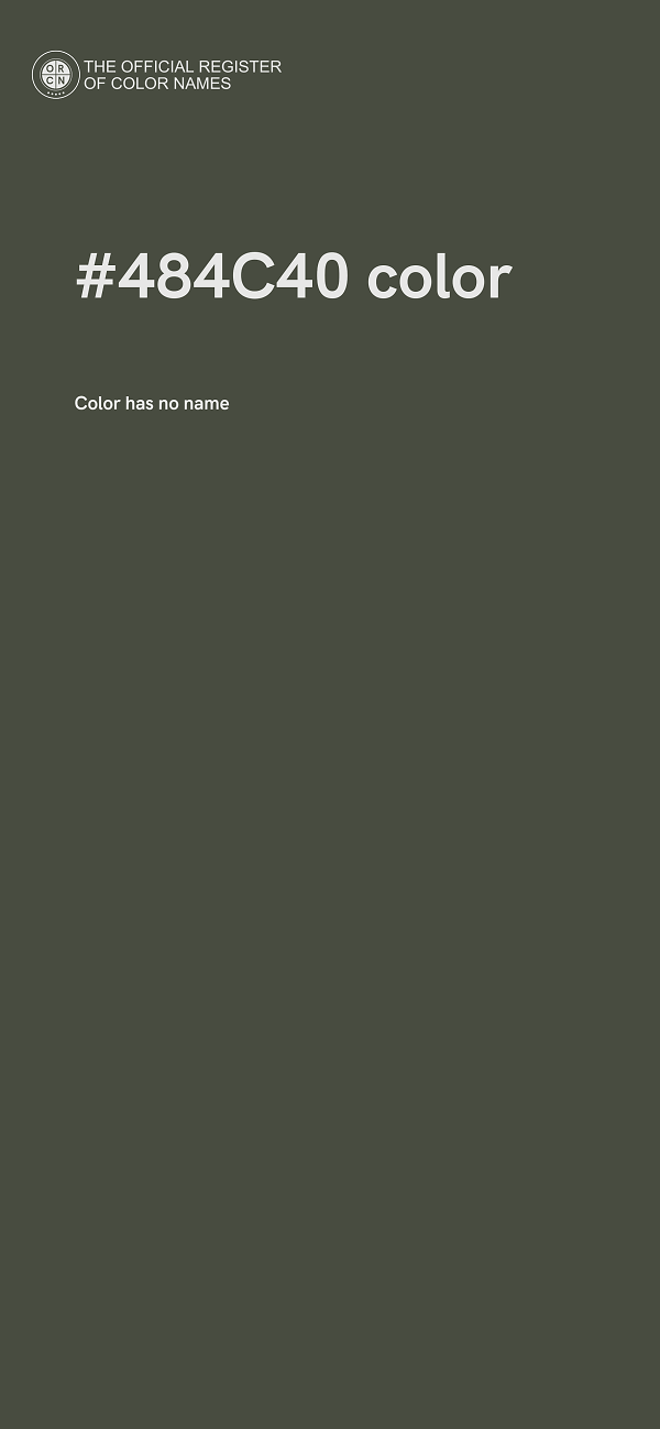 #484C40 color image