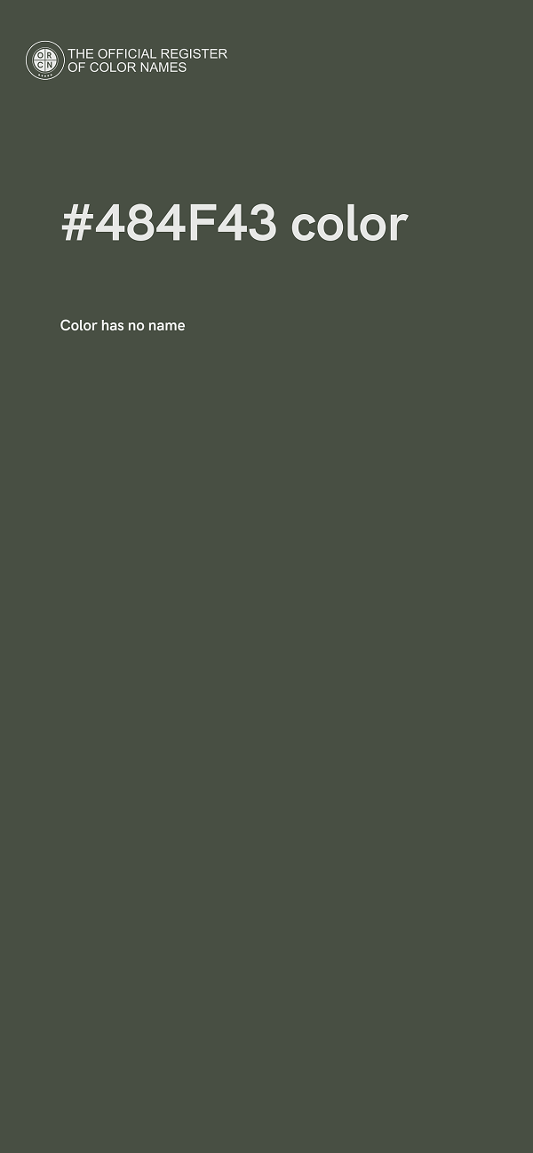 #484F43 color image