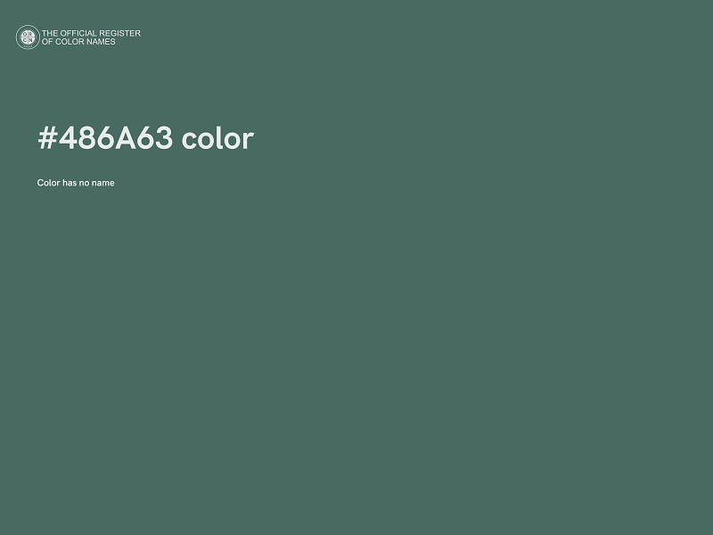 #486A63 color image