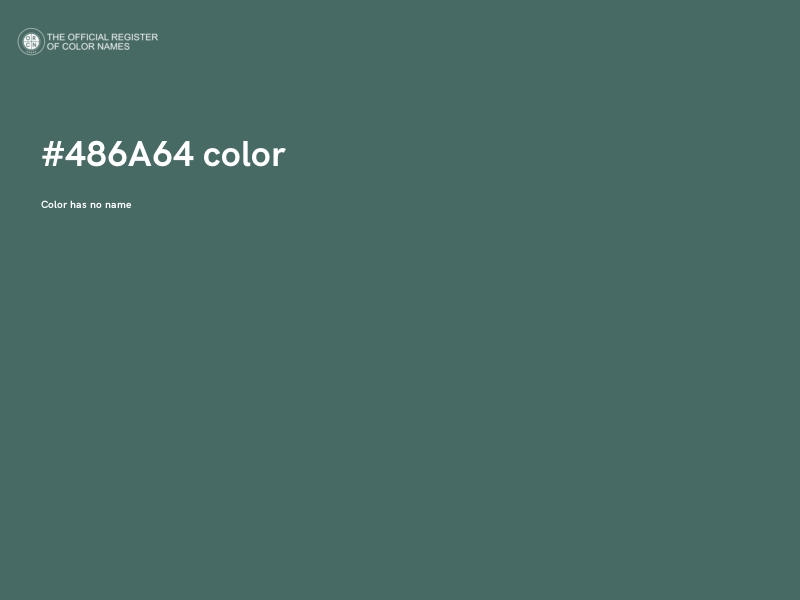 #486A64 color image