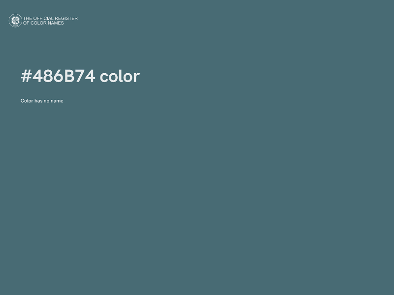 #486B74 color image